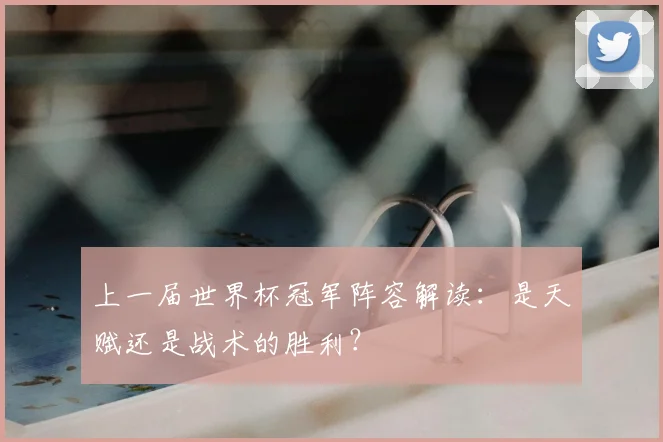 上一届世界杯冠军阵容解读:是天赋还是战术的胜利?