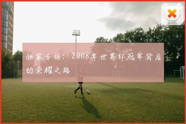 独家专访：2008年世界杯冠军背后的荣耀之路